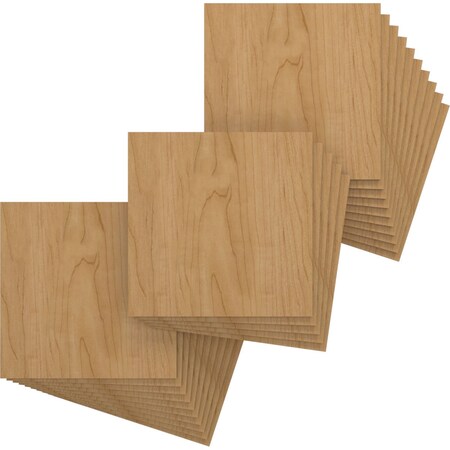 Ekena Millwork 15 3/4W x 15 3/4H x 3/8T Wood Hobby Boards, Maple, 25PK HBW16X16X375DMA